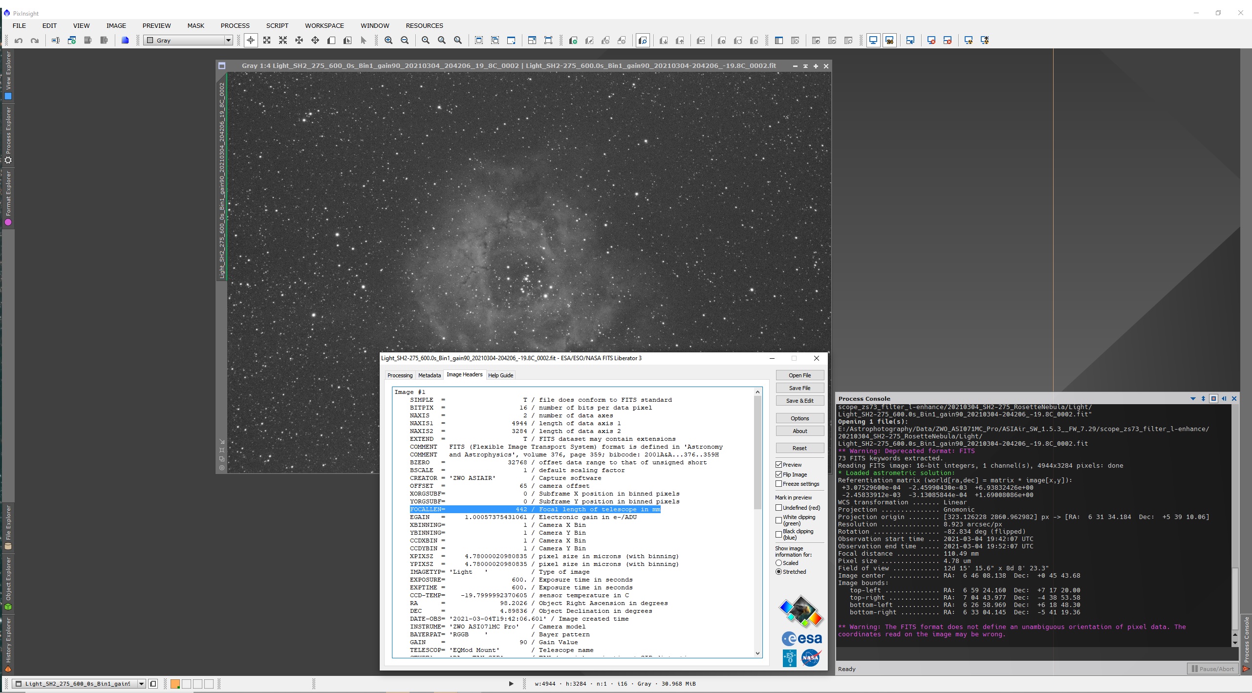 PixInsight focal-length read wrongly from FITS header.jpg